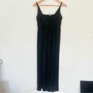 Asos Slinky Crepe Style Little Black Dress Elegant Black Maxi Dress Sz US 4